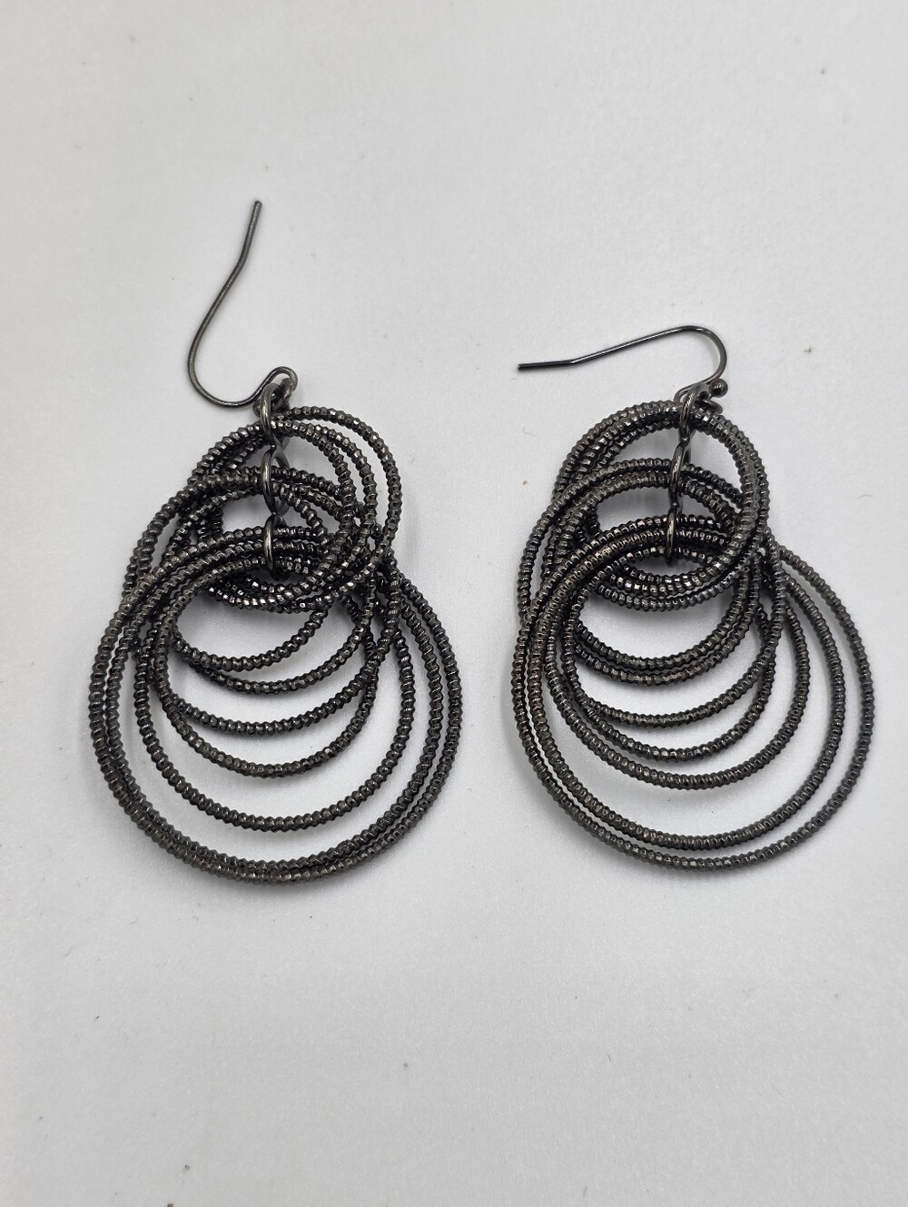Lia Sophia "Voltage" retired earrings in a gunmetal hematite Finish